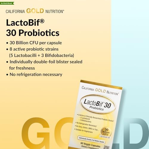 LactoBif® 30 Probiotics - 30 Billion CFU Veggie Capsules (60 Count)
