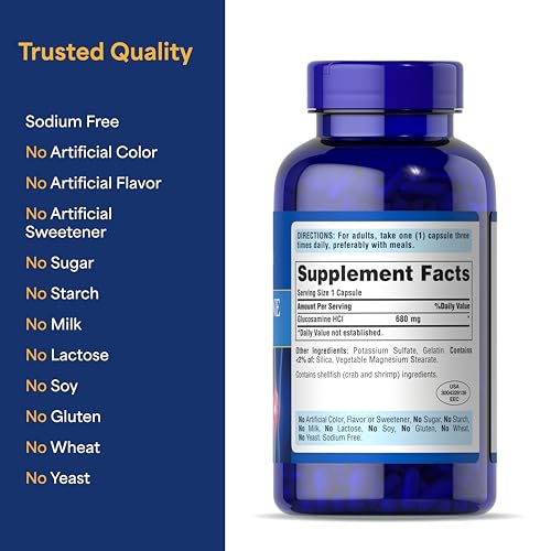 Puritans Pride Glucosamine HCI 680 Mg for Joint Health 240 Count