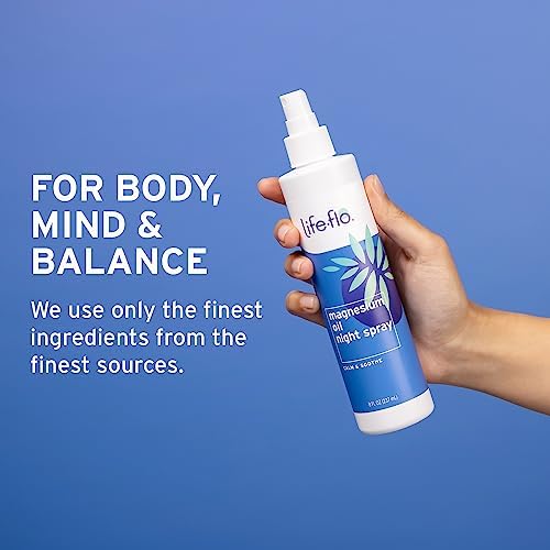 Life-flo Magnesium Oil Night Spray - 8 fl oz (237ml) - Deep Relaxation & Muscle Relief