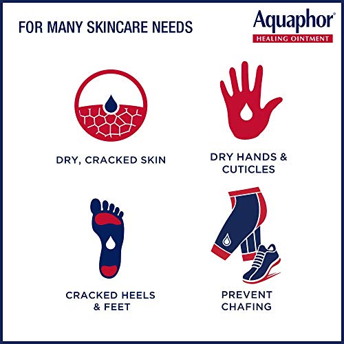Aquaphor Healing Ointment with Touch-Free Applicator - 3 oz Tube | For Dry, Chapped Skin