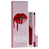 Kylie Cosmetics Matte Lip Kit - 402 Mary Jo K for Women - 2 Pc Set with Matte Liquid Lipstick & Lip Liner