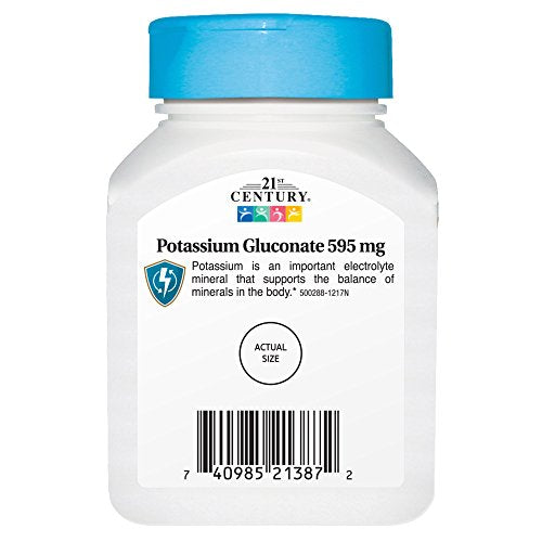 21st Century Potassium Gluconate - 110 Tablets (595mg)