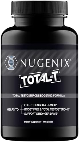 Nugenix Total-T, Free and Total Testosterone Booster Supplement for Men, 90 Count