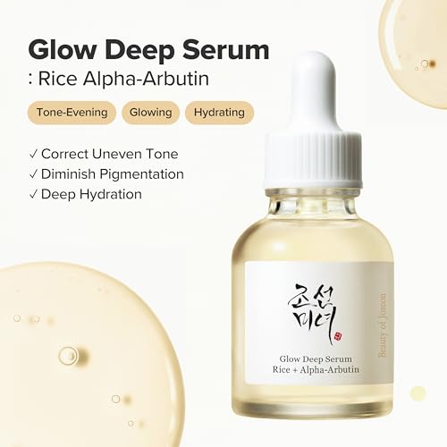 Beauty Of Joseon Glowing Rice Serum + Alpha Arbutin – Brightening & Hydrating Serum for Radiant Skin – 30ml