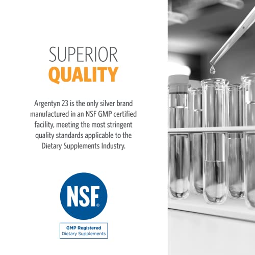 Allergy Research Group Argentyn 23 Bio-Active Silver Hydrosol Liquid, 8 fl oz (240ml)