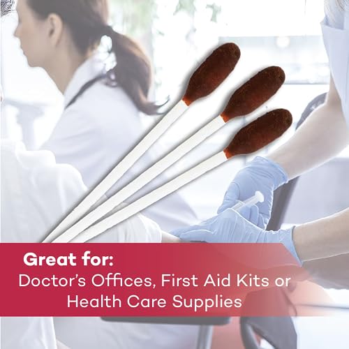 Dealmed Povidone Iodine 10% Swabsticks - 50/Box (Pack of 2) Individually Sealed for Wound Care