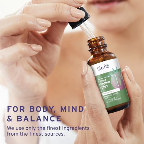 Life-flo Liquid Iodine Plus - 2oz (59ml) for Thyroid Support