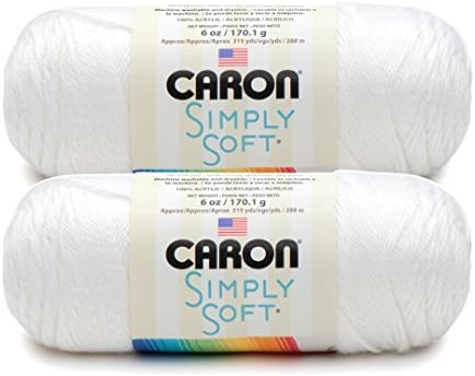 "Caron Simply Soft Yarn Solids (2-Pack) - White"