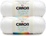 "Caron Simply Soft Yarn Solids (2-Pack) - White"
