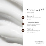 Advanced Clinicals Coconut Oil Cream: Deeply Moisturizing Lotion (2-Pack)