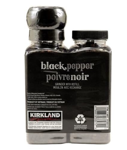 Kirkland Signature Fresh Ground Black Pepper Grinder with Refill (357g)