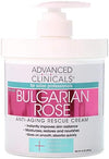Advanced Clinicals Anti-Aging Rescue Cream with Bulgarian Rose 16 oz