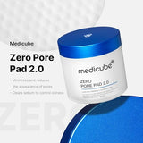 Medicube Zero Pore Pads 2.0 - Dual-Textured Exfoliating Toner Pads with AHA & BHA - 70 Pads