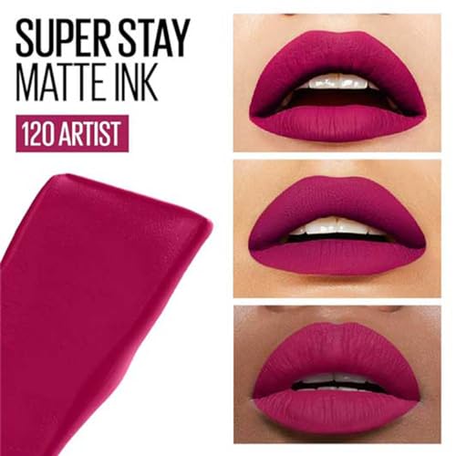 Maybelline SuperStay Matte Ink Liquid Lipstick - 120 Artist | 16H Wear, Transfer-Proof, Highly Pigmented