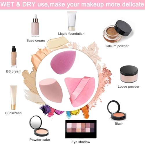 11-Piece Multi-Colored Makeup Sponge Set - Soft Beauty Blending Sponges for Liquid, Powder & Cream Foundation
