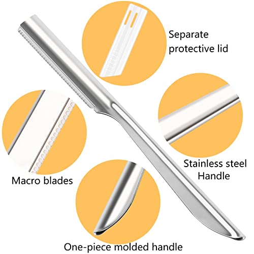 MAKINGTEC 10Pcs Women Eyebrow Razor, Facial Shaver Razor, Brow Shaper Eyebrow Trimmer, Sharp Dermaplaning Tool