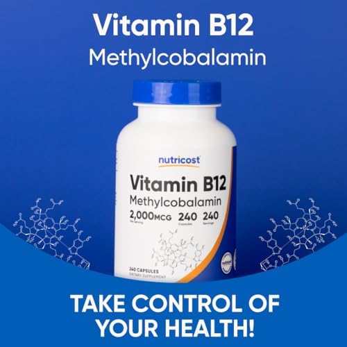 Nutricost Vitamin B12 (Methylcobalamin) 2000mcg - 240 Capsules