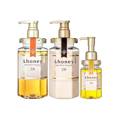 Honey Deep Moist Shampoo, Treatment & Hair Oil Set - 440 ML Shampoo, 440 ML Treatment & 100 ML Hair Oil