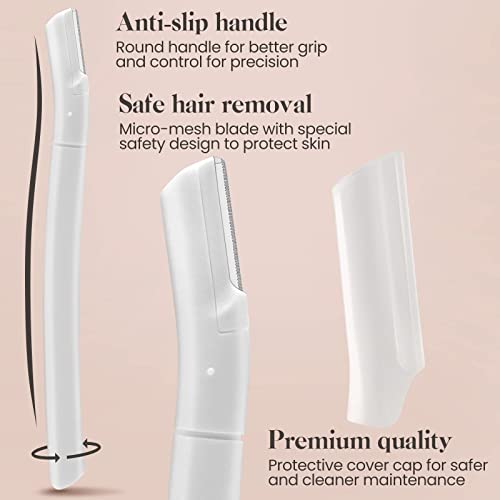 Excefore Dermaplane Facial Razors - 8 Count - Peach Fuzz & Eyebrow Hair Removal