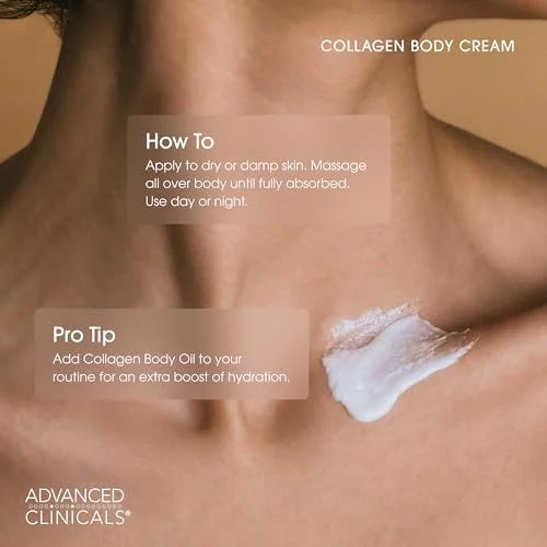 Advanced Clinicals Collagen Body & Face Moisturizer with Vitamin E