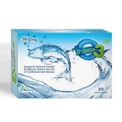 JP Omega 3 Essential Fatty Acids Supplement - 567 mg, 30 Capsules