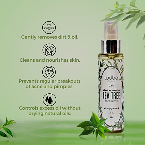 Wuba Nature's Secret Tea Tree Face Wash for Oily Skin (100ml)