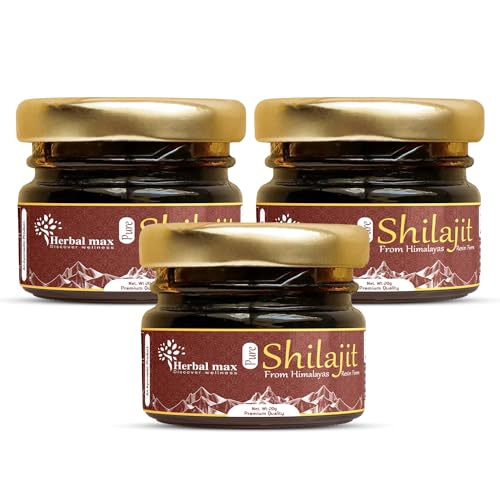 Herbal max Himalayan Shilajit Resin 60g - Pure Fulvic Acid for Energy, Immunity & Stamina
