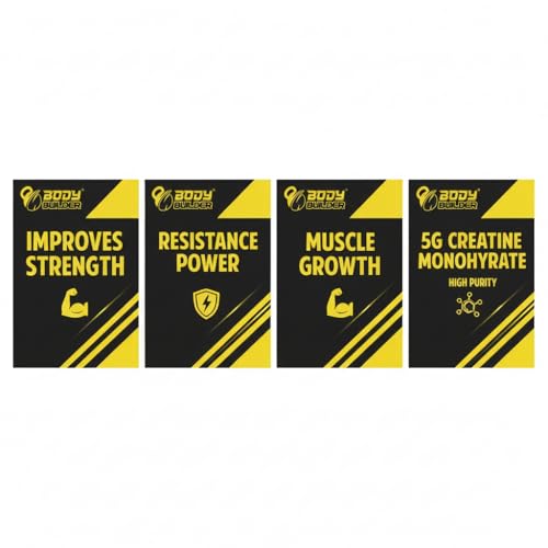 Body Builder Creatine Monohydrate Powder - 300g Unflavored for Muscle Growth & Performance