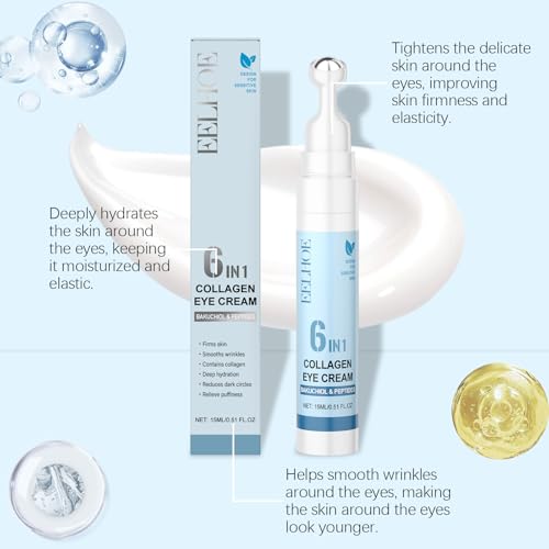 ALMEKAQUZ Caffeine Eye Cream for Puffiness & Circles - Morning Under-Eye Skincare, Hydration & Eye Serum