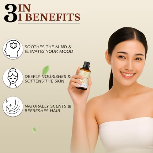 AVD Organics Ylang Ylang Essential Oil 100% Pure & Natural - 30ml for Aromatherapy, Diffuser, Skin & Hair