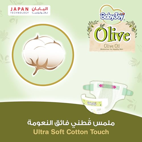 BabyJoy Mega Pack Baby Olive Oil and 72 Newborn Diapers, 0-4kg