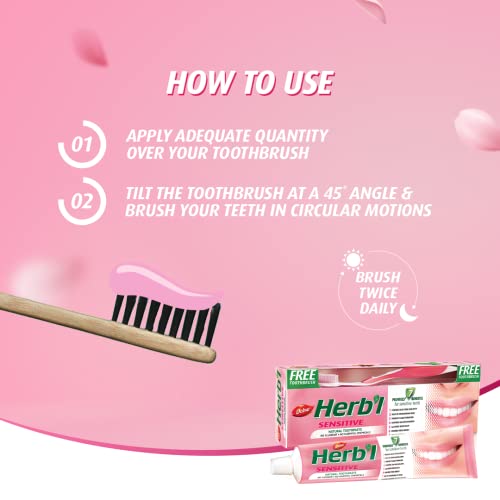 Dabur Herbal Sensitive Toothpaste with Licorice, Cinnamon & Mint - 150g