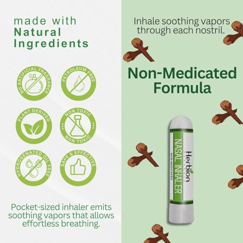 Herbion Naturals Non-Medicated Nasal Inhaler - Fast Congestion Relief