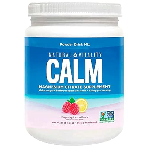 Natural Vitality Calm Magnesium Citrate Powder - Anti-Stress Supplement 20 oz