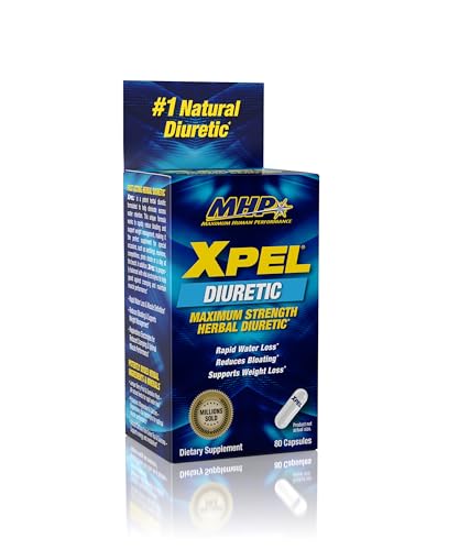 MHP Xpel Strength Herbal Diuretic - 80 Capsules for Rapid Water Loss