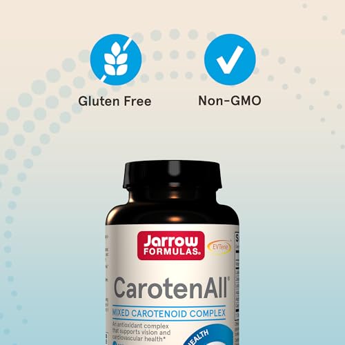 Jarrow Formulas CarotenAll: 7 Carotenoids for Vision & Cardiovascular Health (60 Count)