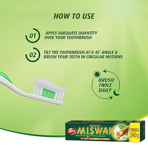 Dabur Miswak Toothpaste for Healthy Gums & Fresh Breath (170g Pack)