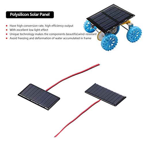 0.3W 5V Polysilicon Micro Solar Panel - 2PCS for Low-Power Appliances and DIY Projects