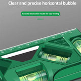 Mini Magnetic Spirit Level Ruler - Portable Bubble Meter for Household & TV Installation (Green)