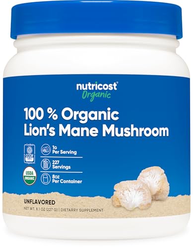 Nutricost Organic Lion's Mane Mushroom Powder - 227 Servings
