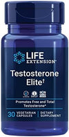 Life Extension Testosterone Elite – Testosterone Production Support Supplement for Men - with Luteolin, Pomegranate and Cacao Seed Extract – Gluten-Free, Non-GMO, Vegetarian – 30 Capsules