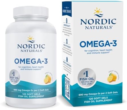 Nordic Naturals Omega-3 Lemon - 120 Soft Gels (690mg) - Superior Omega-3 Support