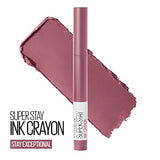 Maybelline New York Super Stay Ink Crayon Lipstick - Precision Tip Matte Lip Crayon, Purple Beige