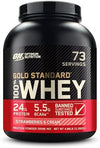 Optimum Nutrition، Gold Standard® ١٠٠٪ بروتين مصل اللبن، فراولة وكريمة، ٤٫٩٩ رطل (٢٫٢٦ كجم)