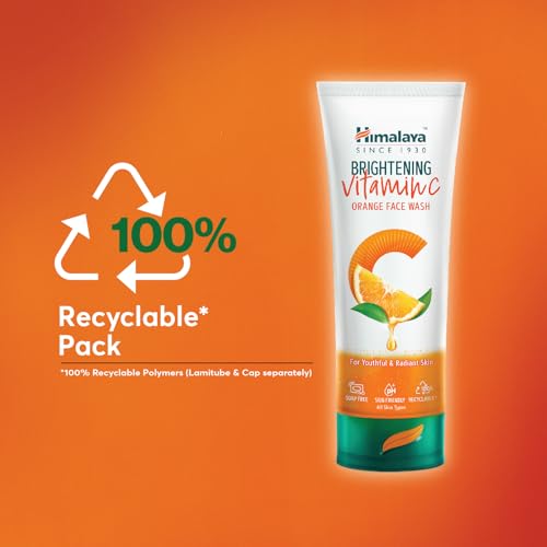 Himalaya Vitamin C Orange Face Wash - 100ml for Brightening & Radiant Skin