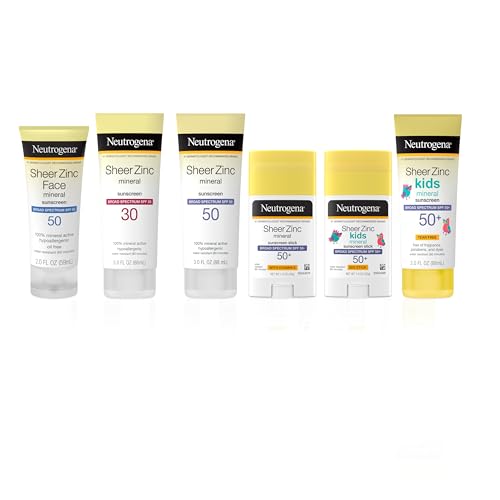 Neutrogena Sheer Zinc Oxide Dry-Touch Sunscreen Lotion SPF 50 - 3 fl. oz (Pack of 3)