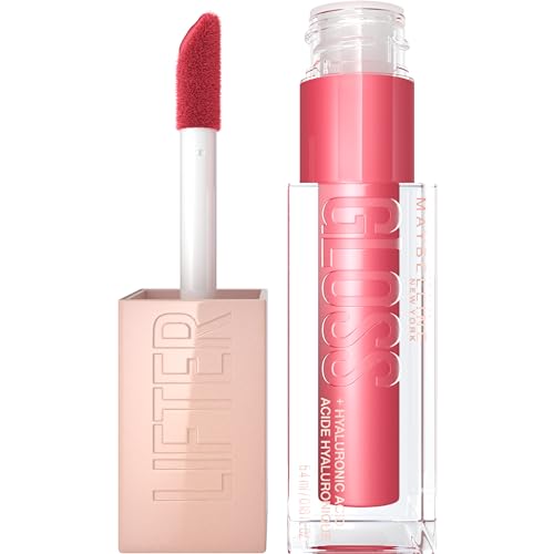 Maybelline Lifter Gloss - Hydrating Lip Gloss with Hyaluronic Acid - Heat, Raspberry Neutral - 0.18 oz