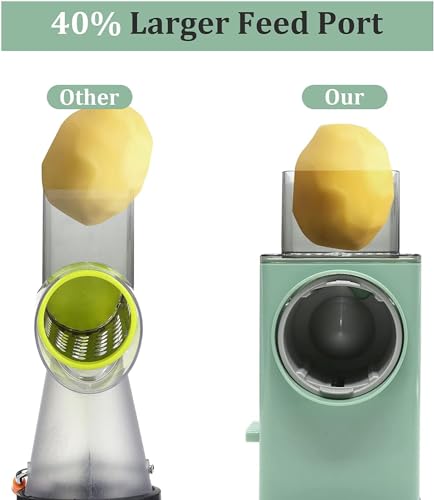 NALACAL Rotary Drum Grater - Manual Slicer & Shredder for Vegetables & Cheese