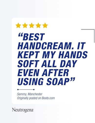 Neutrogena Norwegian Formula Hand and Nail Cream, 75ml - Intensive Moisturizer for Dry Hands and Nails
