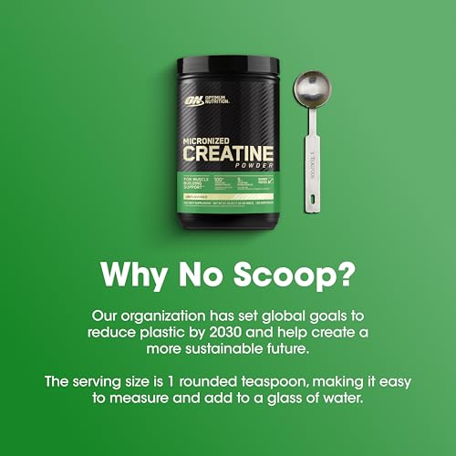 Optimum Nutrition (ON) Micronized Creatine Monohydrate Powder, Unflavored, 600 Grams